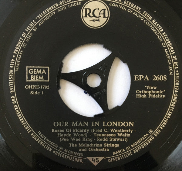 The Melachrino Orchestra : Our Man In London (7", EP)