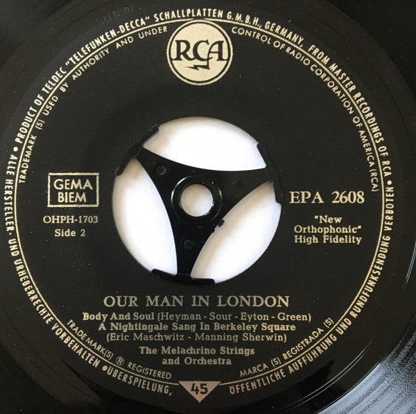 The Melachrino Orchestra : Our Man In London (7", EP)