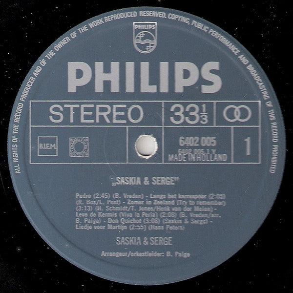 Saskia & Serge : Saskia & Serge (LP, Album)