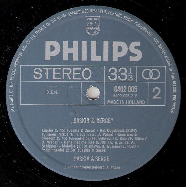 Saskia & Serge : Saskia & Serge (LP, Album)