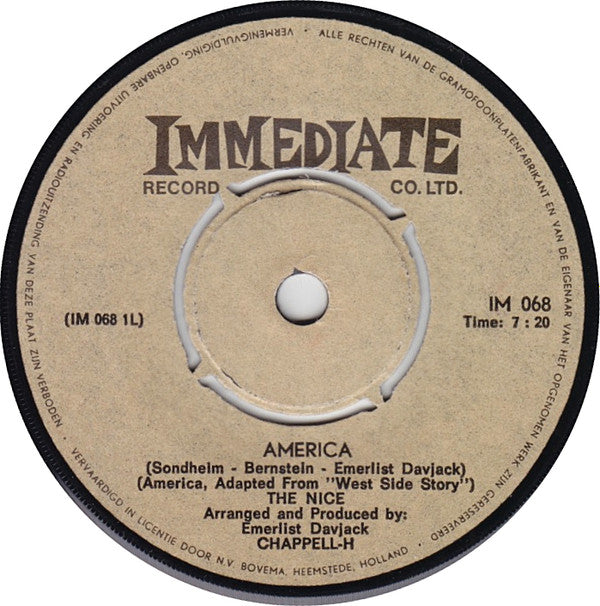 The Nice : America (2nd Amendment)  (7", Single)