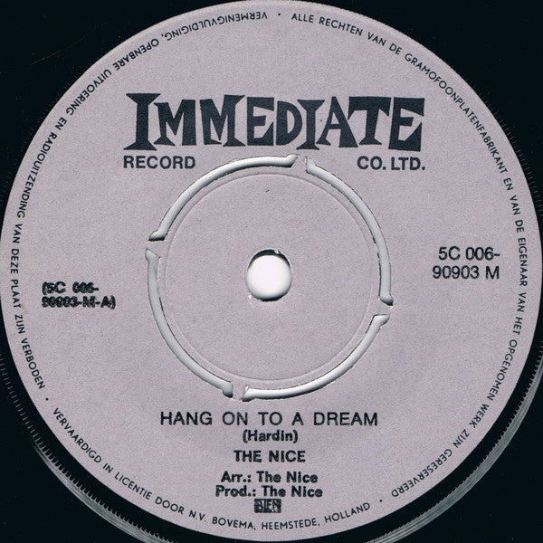 The Nice : Hang On To A Dream / Diary Of An Empty Day (7", Single)