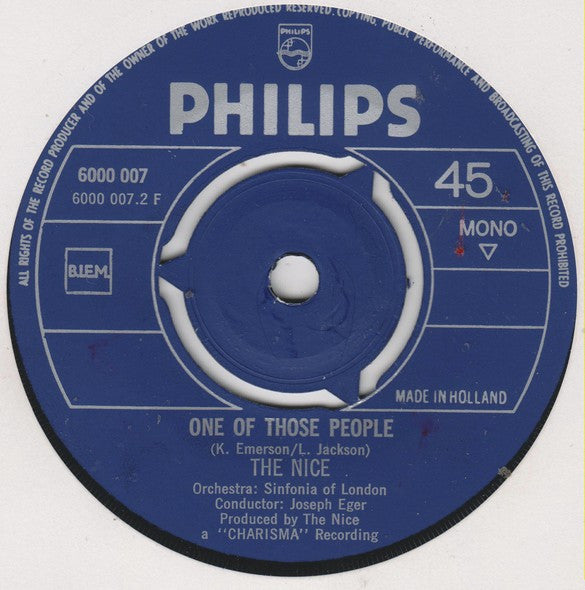 The Nice : Country Pie / Brandenburg Concerto No. 6 (7", Single, Mono)