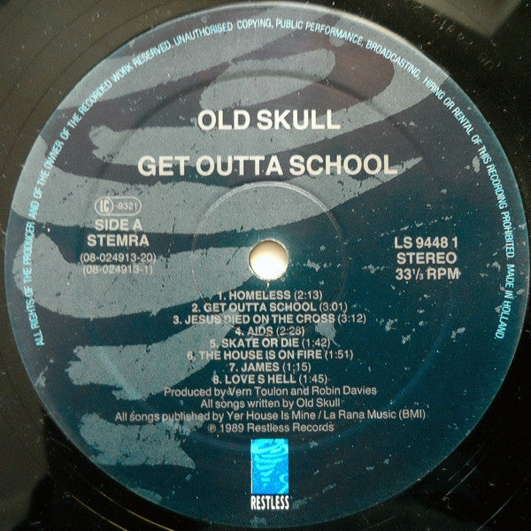 Old Skull : Get Outta School (LP, Album)
