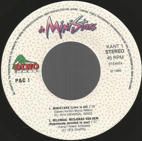 De MiniStars : MiniStars Bij P&C (7", EP)