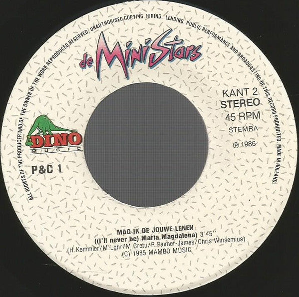 De MiniStars : MiniStars Bij P&C (7", EP)