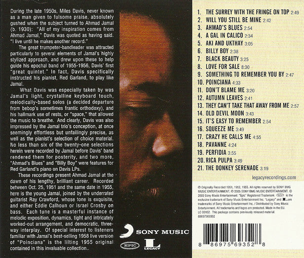 Ahmad Jamal : The Legendary OKEH & Epic Recordings (CD, Comp, RM)