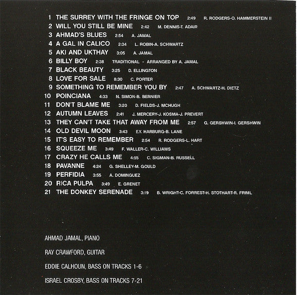 Ahmad Jamal : The Legendary OKEH & Epic Recordings (CD, Comp, RM)