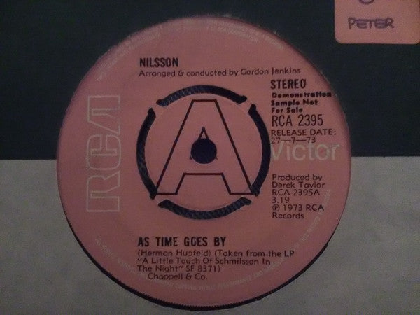 Harry Nilsson : As Time Goes By (7", Single, Sol)