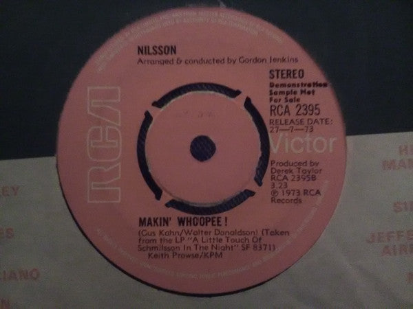 Harry Nilsson : As Time Goes By (7", Single, Sol)