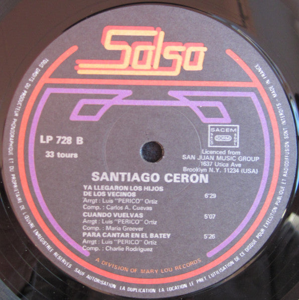 Santiago Ceron : Canta Si Va' Cantar (LP, Album)