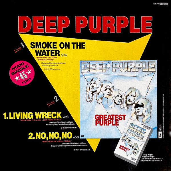 Deep Purple : Smoke On The Water (12", Maxi)