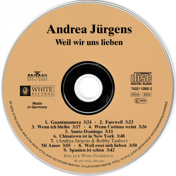 Andrea Jürgens : Weil Wir Uns Lieben (CD, Album, RE, RP)