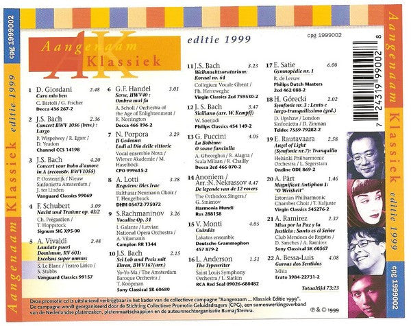 Various : Aangenaam... Klassiek - Editie 1999 (CD, Smplr)