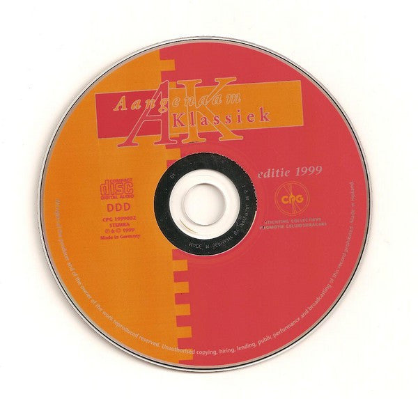 Various : Aangenaam... Klassiek - Editie 1999 (CD, Smplr)