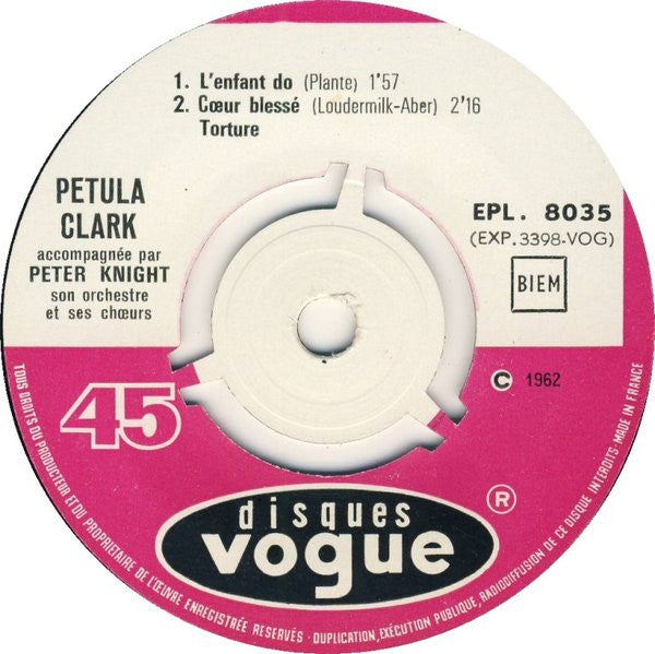 Petula Clark : Les Beaux Jours (7", EP)