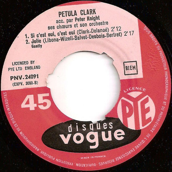 Petula Clark : A London (Allons Donc) (7", EP)