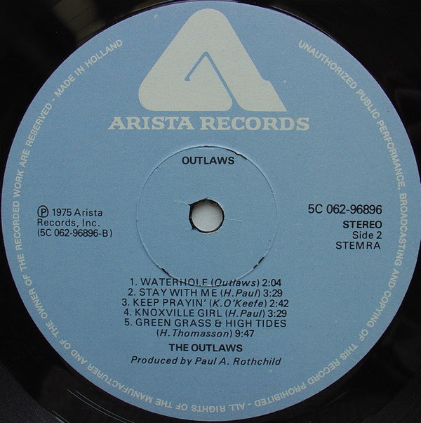 Outlaws : Outlaws (LP, Album, Gat)