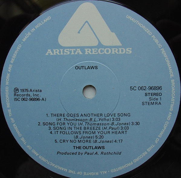 Outlaws : Outlaws (LP, Album, Gat)