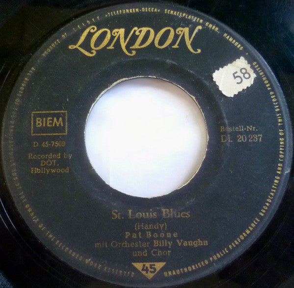 Pat Boone : Blueberry Hill (7", Single)