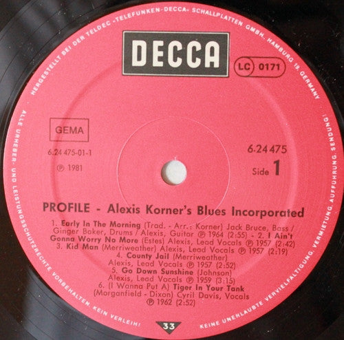 Blues Incorporated : Alexis Korner's Blues Incorporated (LP, Comp)