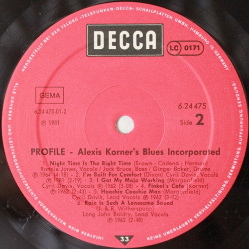 Blues Incorporated : Alexis Korner's Blues Incorporated (LP, Comp)