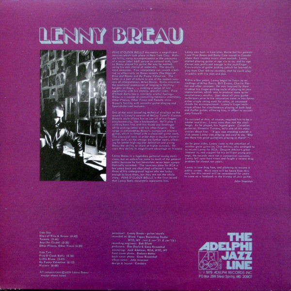 Lenny Breau : Five O'Clock Bells (LP, Album)