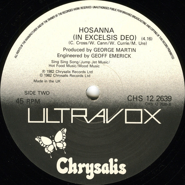Ultravox : Reap The Wild Wind (12", Single, Emb)