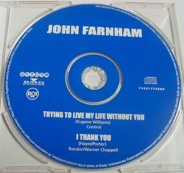 John Farnham : Trying To Live My Life Without You (CD, Single)