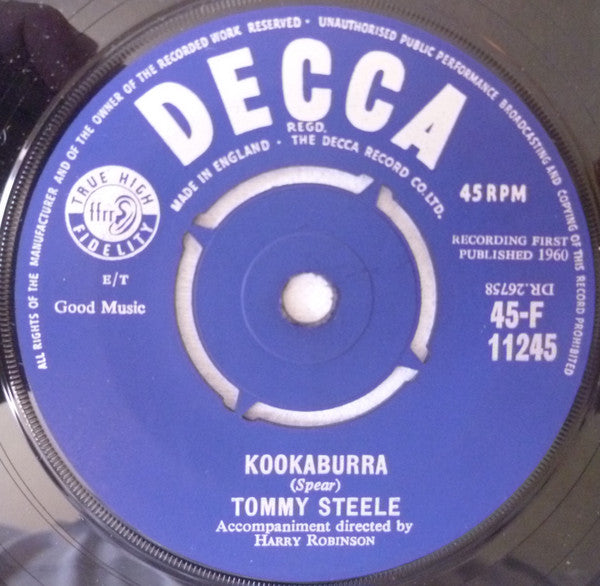 Tommy Steele : What A Mouth (What A North And South) / Kookaburra (7", Single)