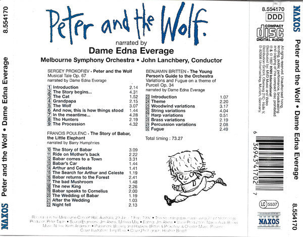 Dame Edna Everage : Peter And The Wolf (CD)