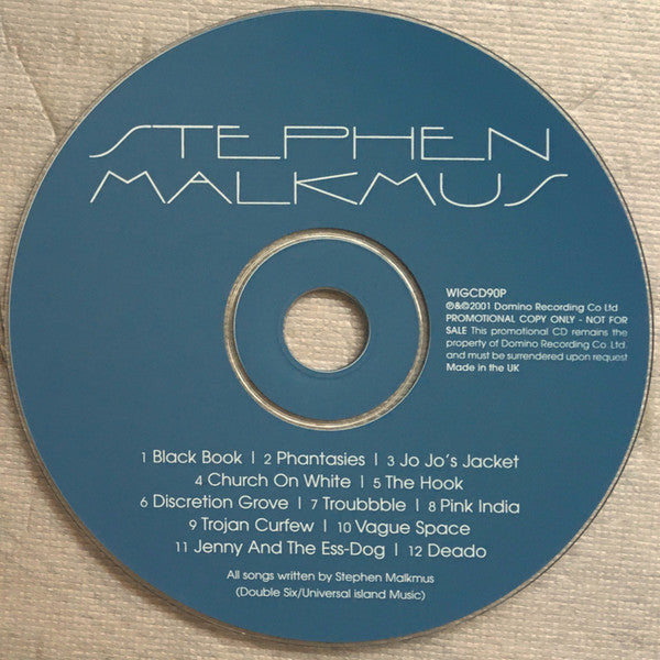 Stephen Malkmus : Stephen Malkmus (CD, Album, Promo)