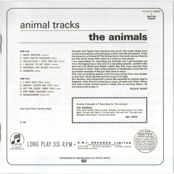 The Animals : The Animals / Animal Tracks (CD, Comp, Mono, RM)