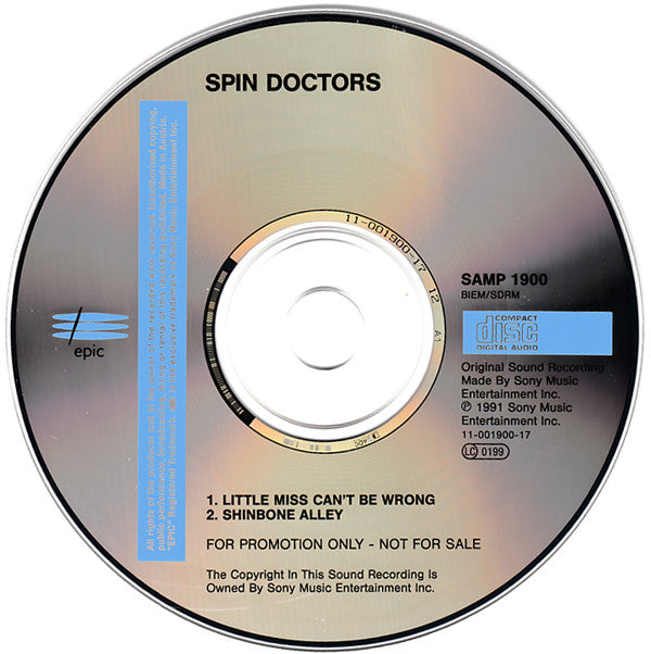 Spin Doctors : Little Miss Can't Be Wrong (Live) (CD, Single)