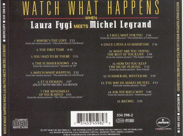 Laura Fygi : Watch What Happens When Laura Fygi Meets Michel Legrand (CD, Album)