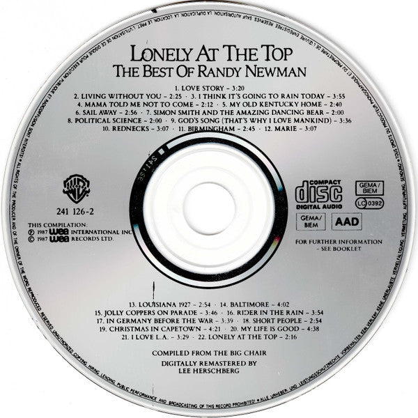 Randy Newman : Lonely At The Top (The Best Of Randy Newman) (CD, Comp, RM)
