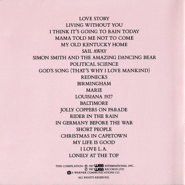 Randy Newman : Lonely At The Top (The Best Of Randy Newman) (CD, Comp, RM)