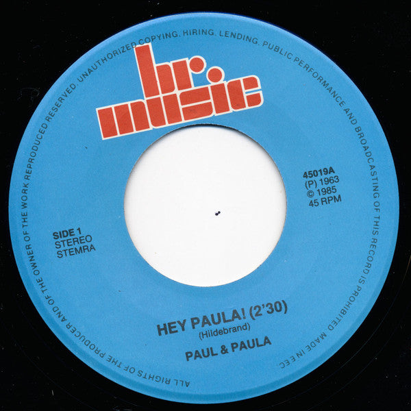 Paul & Paula : Hey Paula / Young Lovers (7", RE)