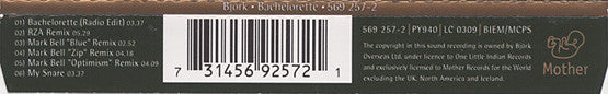 Björk : Bachelorette (CD, Single)