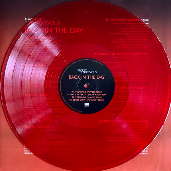 Secret Rendezvous : Back In The Day (12", Red)