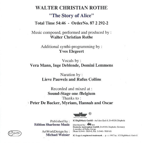 Walter Christian Rothe : The Story Of Alice (CD, Album)