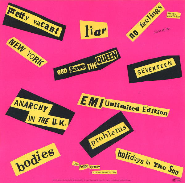 Sex Pistols : Never Mind The Bollocks Here's The Sex Pistols (LP, Album, RE)