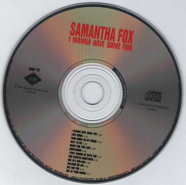 Samantha Fox : I Wanna Have Some Fun (CD, Album)