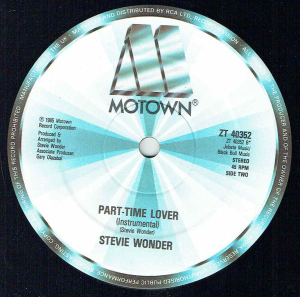 Stevie Wonder : Part-Time Lover (12", Single)