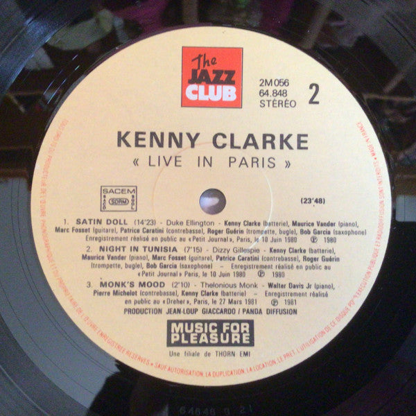Kenny Clarke : Live In Paris 1980/81 (LP, Album, RM, Gat)