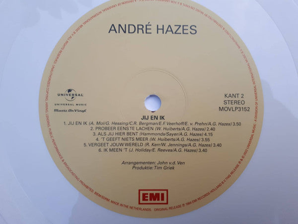 André Hazes : Jij En Ik (LP, Album, Ltd, Num, RE, Whi)