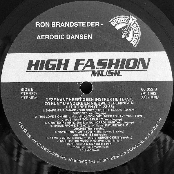 Ron Brandsteder : Aerobic Dansen (LP, Album, Mixed, Gat)