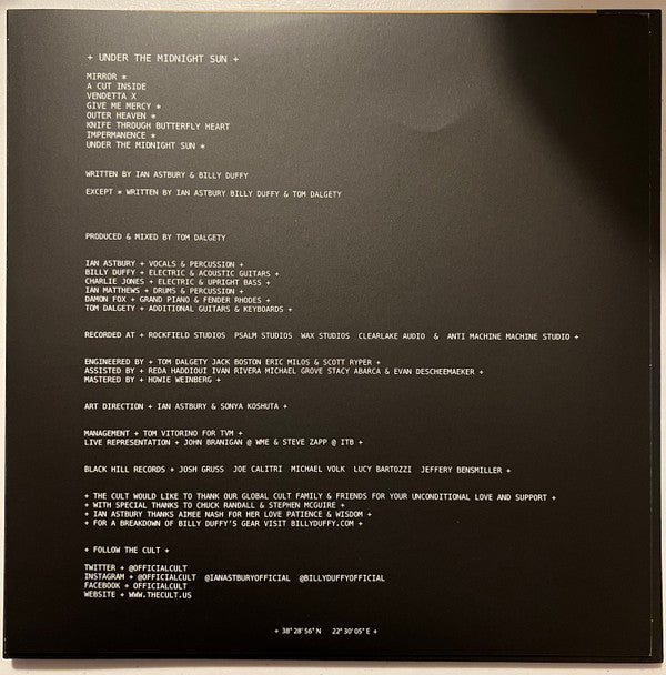 The Cult : Under The Midnight Sun (LP, Album, Ltd, Gol)