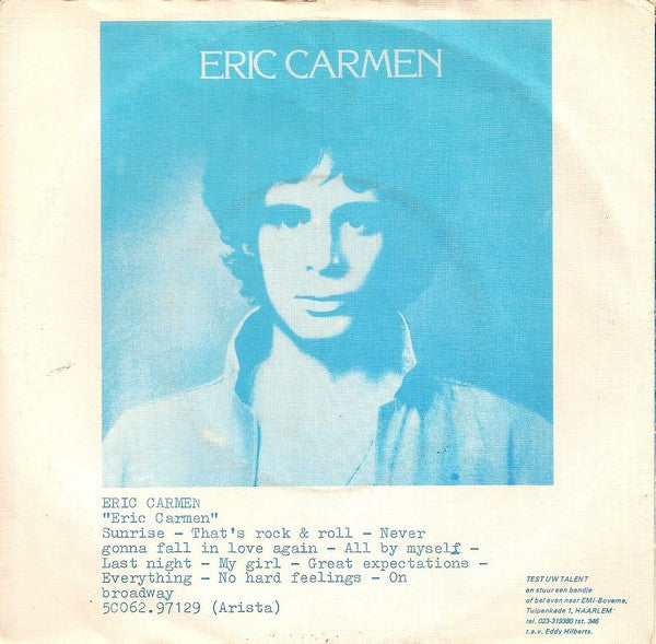Eric Carmen : All By Myself (7", Single)