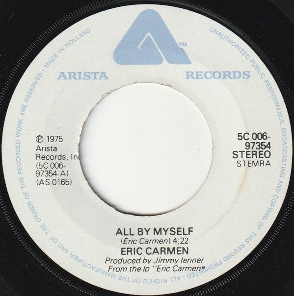 Eric Carmen : All By Myself (7", Single)